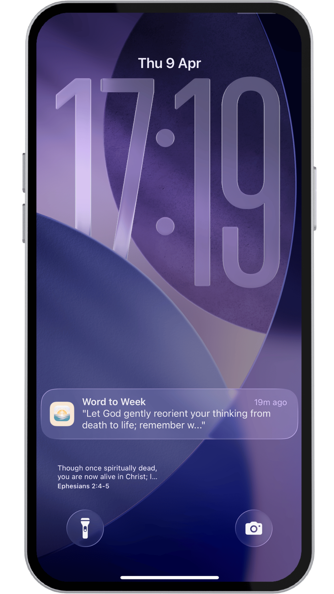 Word to Week push notification on lock screen